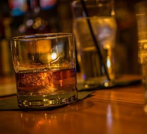 bourbon in glass