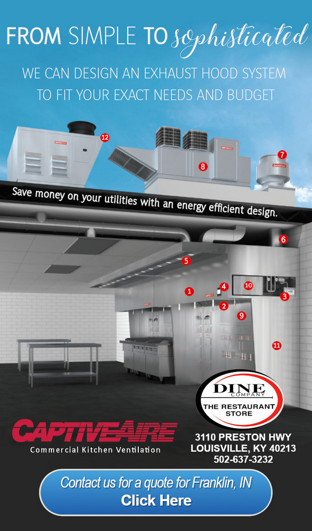 Exhaust Hoods & Restaurant Exhaust Systems, CaptiveAire - Franklin, IN
