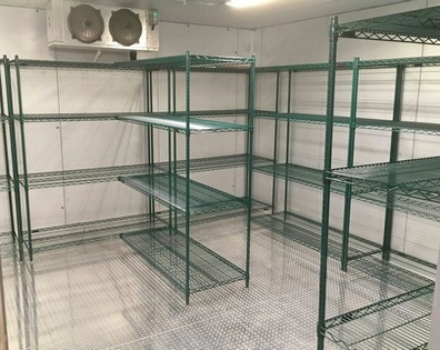 Wire Shelving Units in Walk-In